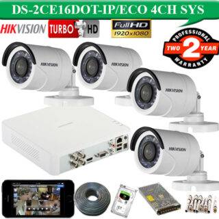DS-2CE16D0T-IP/ECO 2mp 4 camera system