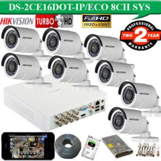 DS-2CE16D0T-IP/ECO hikvision 2mp 8 camera system
