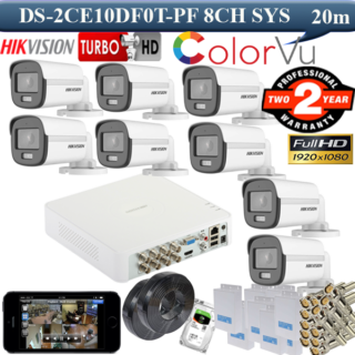 Best value deal DS-2CE10F0T-PF 8 Camera system