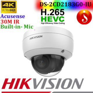 Hikvision 2 line 4K audio face detection DS-2CD2183G0-IU