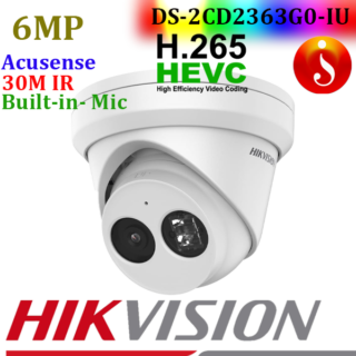 Hikvision 2 line 6mp Line crossing face detection DS-2CD2363G0-IU