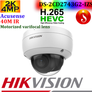 Hikvision 4mp face detection varifocal Dome DS-2CD2743G2-IZS