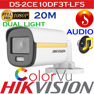 Hikvision 2MP 3D Smart Light ColorVu Audio bullet Camera DS-2CE10DF3T-LFS