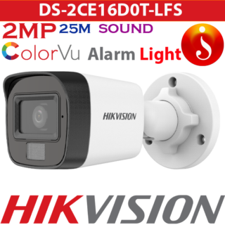 Hikvision 2MP Smart Hybrid Light Audio 25M CameraDS-2CE16D0T-LFS