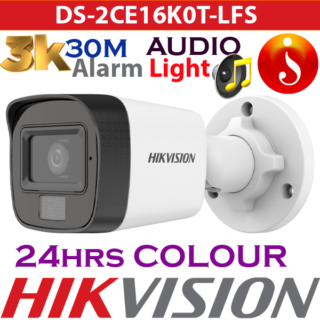 Hikvision 3K Smart Hybrid Light Audio 30M Camera DS-2CE16K0T-LFS