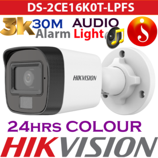 Hikvision 3K Smart Hybrid Light Audio 30M Camera DS-2CE16K0T-LPFS