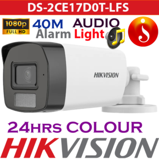 Hikvision 2MP Smart Hybrid Light Audio 40M Camera DS-2CE17D0T-LFS