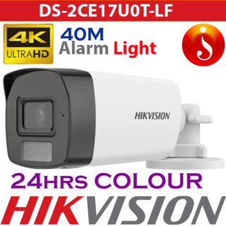 Hikvision 4K Smart Hybrid Light colour 40m Camera DS-2CE17U0T-LF