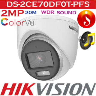 Hikvision 2MP ColorVu Voice Turret Camera DS-2CE70DF0T-PFS