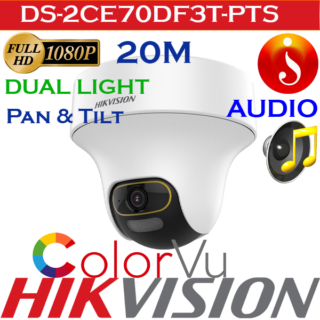 Hikvision 2MP ColorVu Indoor Audio FPT Camera DS-2CE70DF3T-PTS
