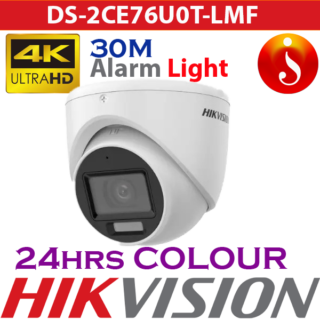 Hikvision 4K Smart Hybrid Light 30m IR Dome Camera DS-2CE76U0T-LMF