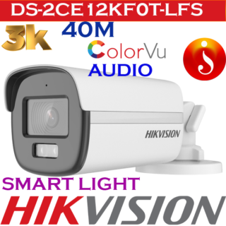 Hikvision 5MP 3K ColorVu Smart hybrid light 40meters Camera DS-2CE12KF0T-LFS