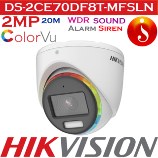 Hikvision 2 MP ColorVu Audio dome Camera DS-2CE70DF8T-MFSLN