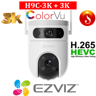 EZVIZ H9c Dual 5MP 3K and 3K Wired Wifi Pan Tilt Colourvu Camera