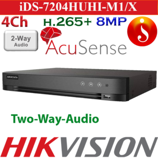 Hikvision Facial Recognition Voice 8MP 4K 4 Ch DVR iDS-7204HUHI-M1/X