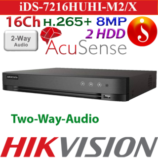 Hikvision Facial Recognition Voice 8MP 4K 16 Ch 2HDD DVR iDS-7216HUHI-M2/X