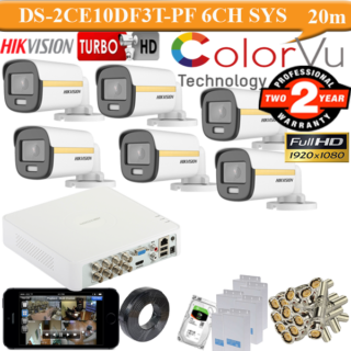 Hikvision 2mp colourvu Gold 6 camera 1TB HDD package