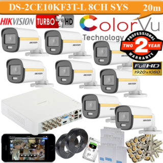 3K Hikvision Gold 8 colorvu Dual light camera package with 1TB HDD price in srilanka