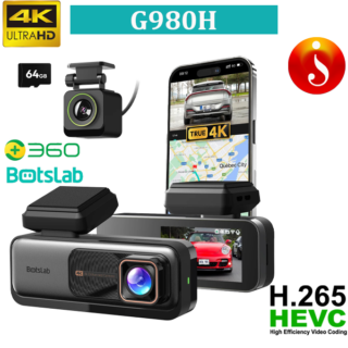 4K Dash Cam Front and Rear Camera 64GB Card Included ADAS BOTSLAB Car Dash Camera 4K 1080P Built-in WiFi GPS UHD Night Vision 170 Wide Angle Parking Monitor Supercapacitor APP Control