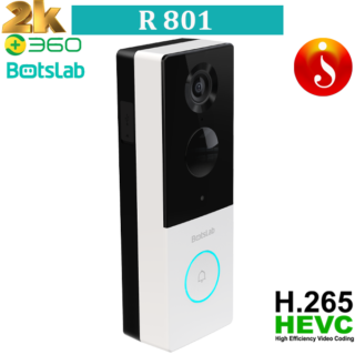 360 Botslab R801 140°Wireless Video Doorbell with Wide Angle Lens 2K UltraHD 5MP Camera