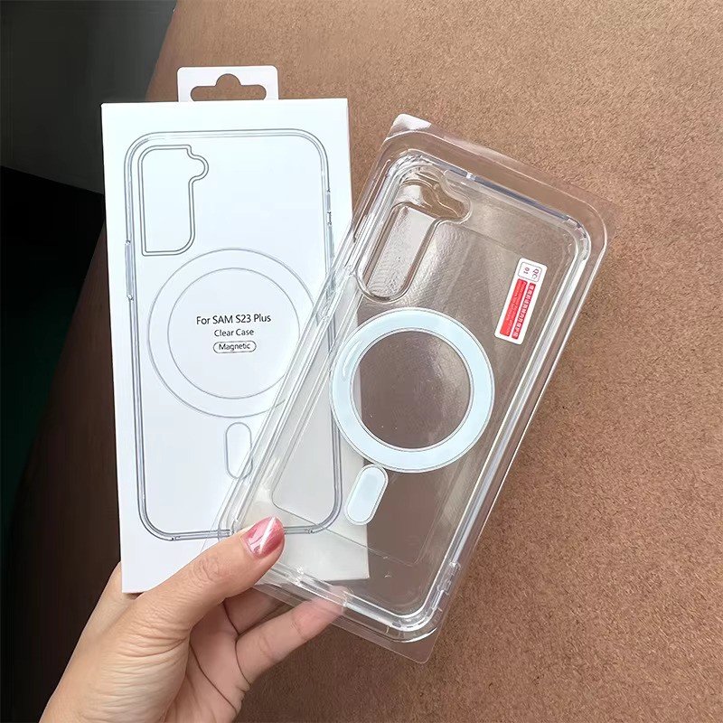 Transparent Magsafe Samsung S23 phone cover TPU Magnetic Wireless Charging case 6 S23 1