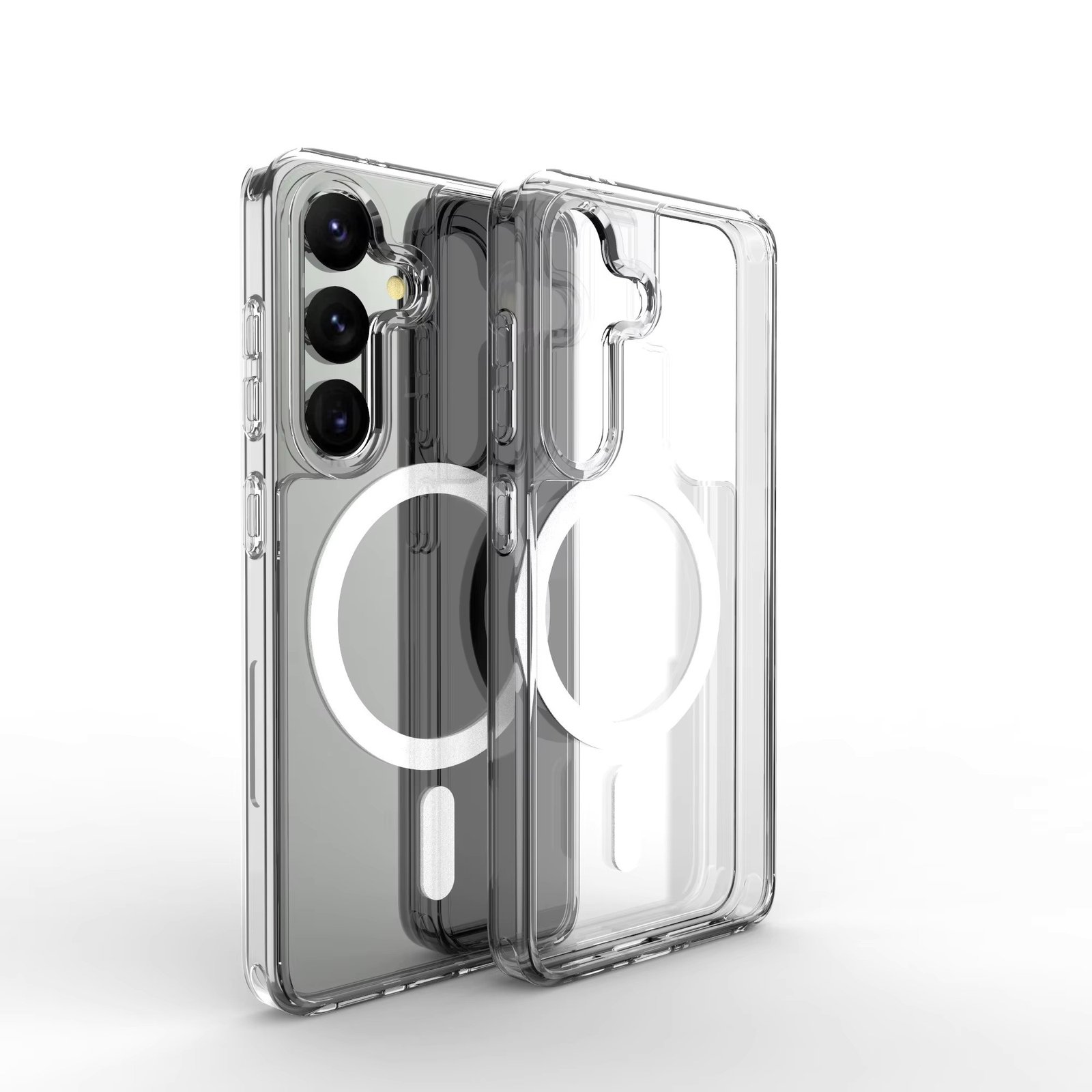 Samsung S23 FE Transparent Magsafe phone cover TPU Magnetic Wireless Charging case 2 Samsung S23 FE Transparent Magsafe phone cover TPU Magnetic Wireless Charging case - Image 2