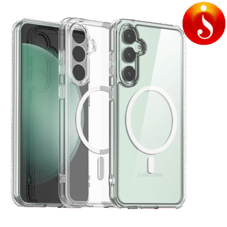Samsung S23 FE Transparent Magsafe phone cover TPU Magnetic Wireless Charging case
