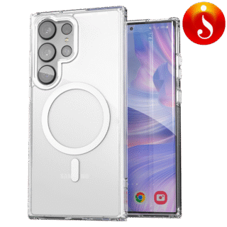 Samsung phone cover S22 Ultra Magsafe Wireless Charging Shockproof Transparent Back Case