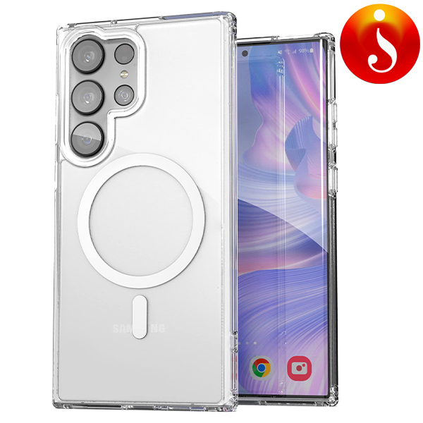 Samsung phone cover S22 Ultra Magsafe Wireless Charging Shockproof Transparent Back Case 1 Samsung phone cover S22 Ultra Magsafe Wireless Charging Shockproof Transparent Back Case