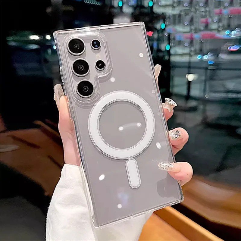 Samsung S24 ultra phone cover Magsafe Case Transparent Clear TPU Magnetic Wireless Charging 6 SamsungmagsafecaseS24ultra 1