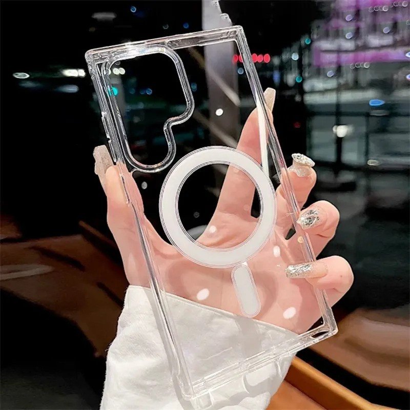 Samsung S24 ultra phone cover Magsafe Case Transparent Clear TPU Magnetic Wireless Charging 5 SamsungmagsafecaseS24ultra 3