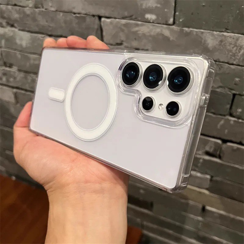 Samsung phone cover S22 Ultra Magsafe Wireless Charging Shockproof Transparent Back Case 5 SamsungmagsafecaseS24ultra 8 1