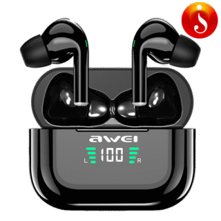 Awei T29P ANC Airpod Wireless earbud with LCD Bluetooth Sport Headset Noise Cancelling Type-C Earbud Gamer TWS Wireless HiFi Earphone With Mic
