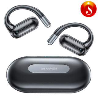 Awei T93 AI OWS Bluetooth 5.3 ENC Wireless Earbuds with Mic AI Translator Dual Subwoofer Bass