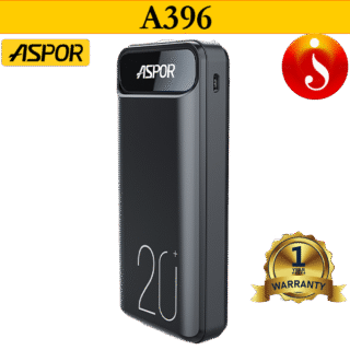 Aspor A396PD 20000mAh Small high capacity Power Bank with LED Display