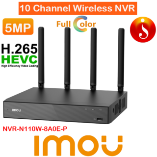 Imou 10 Channel Wireless 4K NVR Automatic Pairing Built-in Mic and Speaker NVR-N110W-8A0E-P