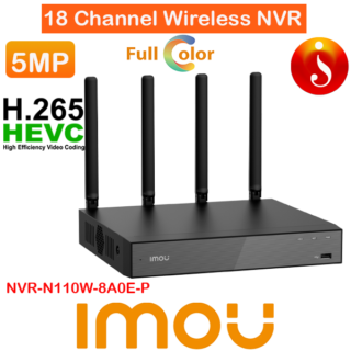Imou 18 Channel Wireless 4K NVR Automatic Pairing Built-in Mic and Speaker NVR-N118W-8A0E-P