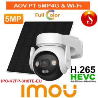 IMOU AOV PT 5MP With Solar Panel 360 PTZ 4G LTE Wifi 10000mAh Battery Auto Tracking IP Camera IPC-B7ED-5M0TEA-EU/FSP14