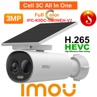 Imou Cell 3C All-In-One 3K 5MP Outdoor Pan Tilt Smart Wi-Fi Rechargeable Battery Security Camera with Solar Panel