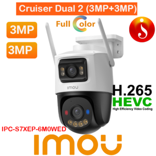 Imou 6MP Dual-Lens CCTV Camera Wireless Home Security Siren Spotlight IPC-S7XEP-6M0WED