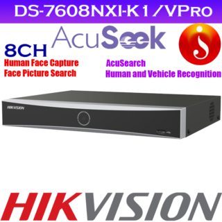 Hikvision AcuSearch function Facial recognition 8-ch nvr DS-7608NXI-K1/VPro