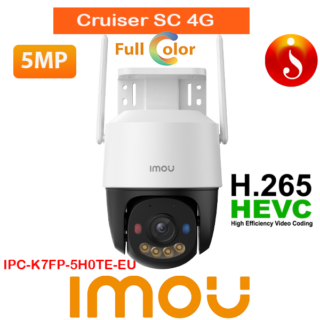 Cruiser SC 4G SIM 5MP 8X Digital Zoom Panoramic Smart Active Protection IPC-K7FP-5H0TE-EU