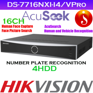 Facial recognition perimeter protection video structuralization AcuSearch NVR DS-7716NXI-I4/VPro