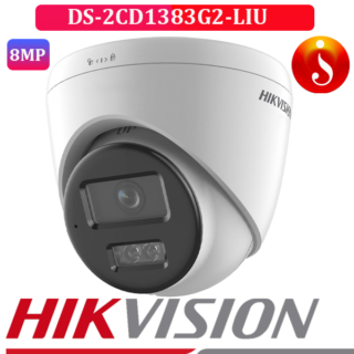 8 MP Smart Hybrid Light Turret IP Camera Hikvision DS-2CD1383G2-LIU