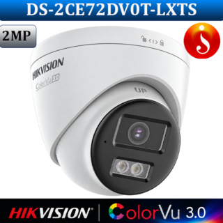 Hikvision DS-2CE72DV0T-LXTS 2MP ColorVu 3.0 Two-Way Audio and Siren Turret Camera