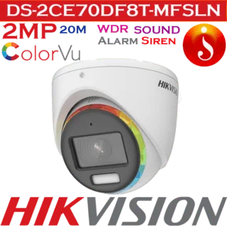 Hikvision 2 MP ColorVu Audio dome Camera DS-2CE70DF8T-MFSLN