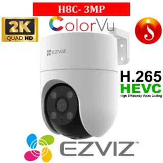 EZVIZ H8C Pro 2K 3MP Pan Tilt Human Detection AI Auto Tracking Wi-Fi camera